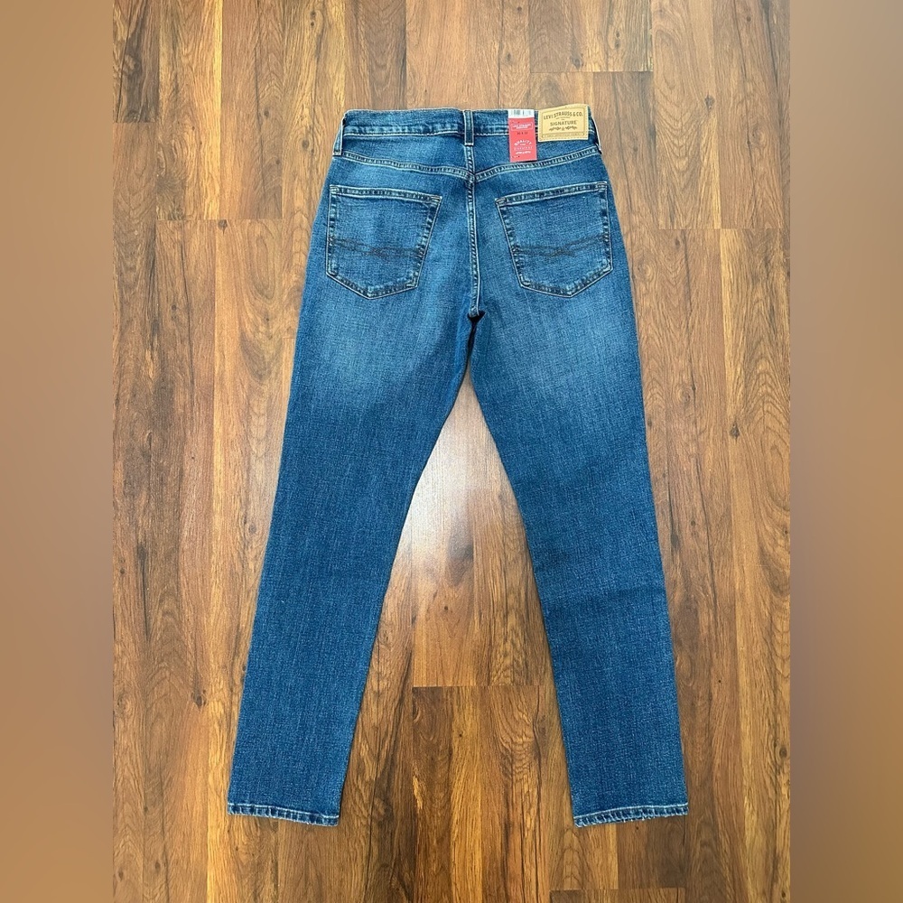 Levi Strauss Signature Men's Straight Fit Jeans in Blue - Picture 10 of 10